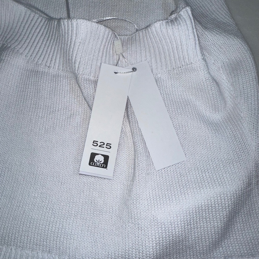 525 America Women's Knit Halter Top White Sleeveless Tie Back Small NWT A0886 - Picture 5 of 9